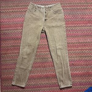 VINTAGE GUESS GEORGES MARCIANO BROWN BUTTON FLY TRIANGLE LOGO JEANS